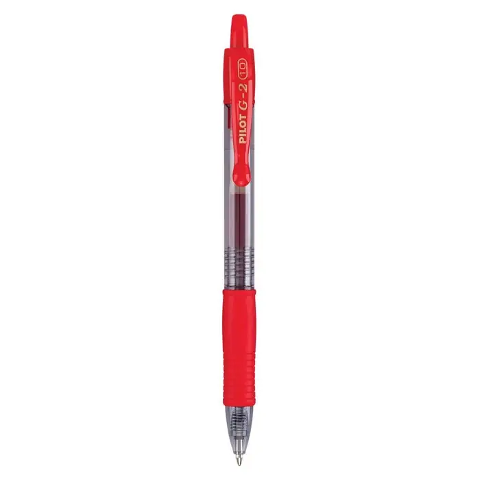 Pilot G2 Premium Retractable Gel Ink Rolling Ball Pen, Bold Point, Red Ink, Pack of 12 Viral